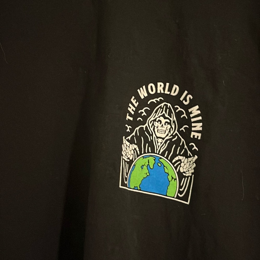 Rest Easy Men’s Black Tee - The World is Mine
